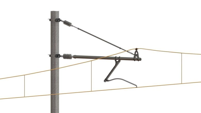 Кронштейн консоли контактной сети