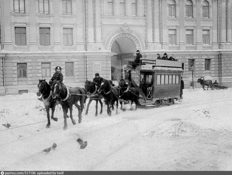 Конно-железная дорога конка в петербурге