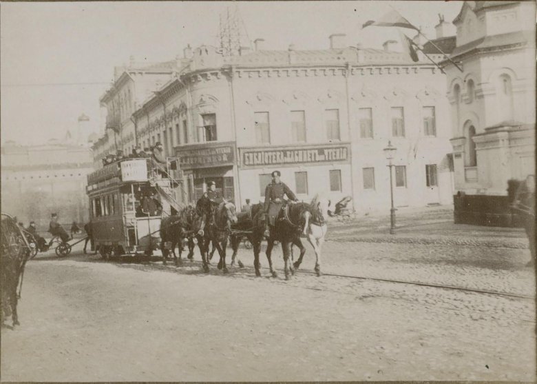 Конка в Москве конец 19 века