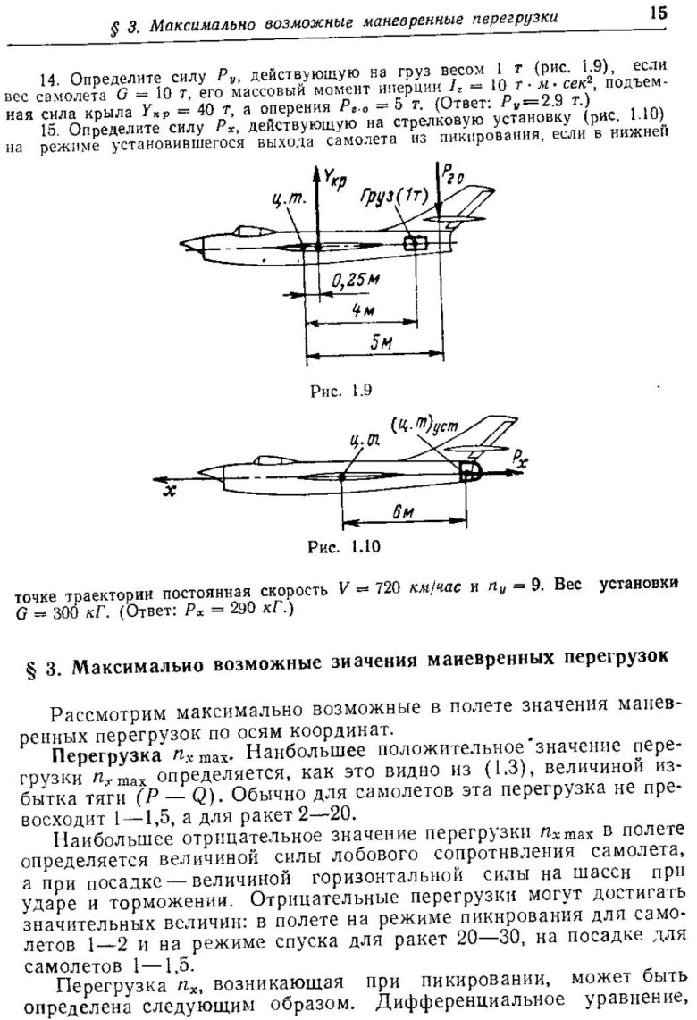 Формула перегрузки самолета
